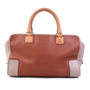 LOEWE ロエベ アマソナ ハンドバッグ ブラウン/パープルベージュ 14057 レディース【中古】 e58741a