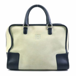 LOEWE ロエベ アマソナ ハンドバッグ ライトグリーン/ブラック 14065 レディース【中古】 e58742a