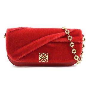 美品●ロエベ　クラッチバッグ　アナグラム　ロゴ型押し　レザー　ダークブラウン 美品○ロエベ クラッチバッグ アナグラム ロゴ型押し レザー