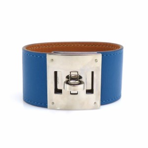 HERMES エルメス ケリードッグ ブレスレット ブルー/シルバー 14067 レディース【中古】 w1100a