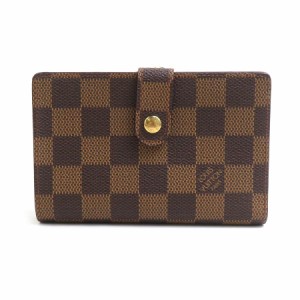 LOUIS VUITTON ルイ ヴィトン ポルトフォイユ ヴィエノワ ダミエ N61664 二つ折り財布 ブラウン 14057 レディース【中古】 w1132g
