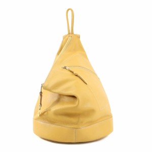 LOEWE ロエベ アナグラム リュック マスタード 14063 レディース【中古】 e60315a