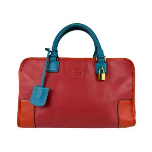 LOEWE ハンドバッグ アマソナ36 パテントレザー ピンクレッド LOEWE