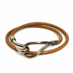 HERMES エルメス ジャンボ ブレスレット チョーカー ネックレス ブラウン/シルバー 14057 レディース【中古】 e60410a