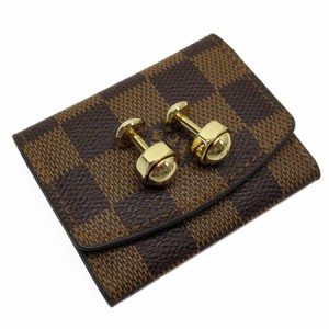 LOUIS VUITTON LOUIS VUITTON cuff links M65043 Silver Used mens damier LV  M65043