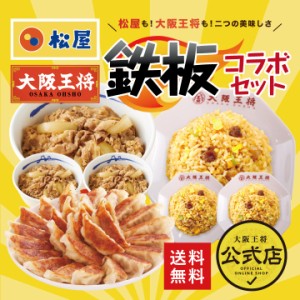 ≪松屋×大阪王将≫鉄板コラボセット【送料無料】 牛めし チャーハン 餃子 牛丼 冷凍食品 冷凍餃子 炒飯 惣菜 お弁当 リモート ギフト 業