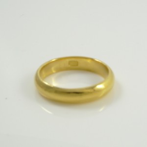 K24 純金 甲丸 リング 4mm 7g 金 マリッジ リング 結婚 指輪 TRK525