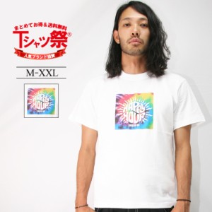 GROOVEON Tシャツ メンズ 半袖 Tシャツ ティーシャツ プリント タイダイ風 トップス カットソー 大きいサイズ 2L 3L ブランド グルーブオ