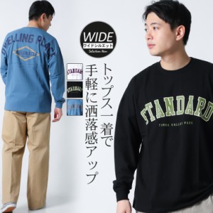 ロンT tシャツ 長袖 ロングスリーブTシャツ カレッジロゴ バックプリント  ティーシャツ クルーネック 丸首 綿100% ビッグシルエット オ