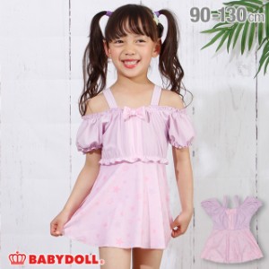 6/4〜 50%OFF SALE オフショル 水着 ワンピース 3723K ベビードール 子供服 ベビーサイズ キッズ 女の子
