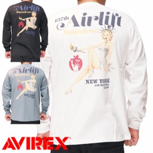 AVIREX アヴィレックス アビレックス 長袖 Tシャツ プリントTシャツ ロンT メンズ ピンナップガール 783-3230058 送料無料