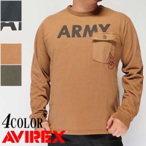 AVIREX[アヴィレックス] コンビネーション アーミー COMBINATION ARMY L/S T-SHIRT ロング Tシャツ ロンT 長袖 アヴィ 6103543 送料無料