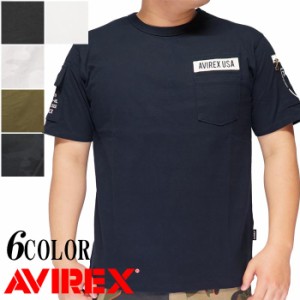 AVIREX アビレックス アヴィレックス Tシャツ 半袖 アビ メンズ SFATIGUE TEE ファティーグミリタリークルー 6113328 送料無料