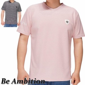 Be Ambition ビーアンビション 半袖 Tシャツ メンズ ユリ ワッペン＆ロゴ刺繍 T22104 送料無料