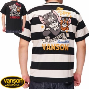 VANSON バンソン トムとジェリー コラボ Tシャツ 半袖 メンズ TJV-2310 送料無料