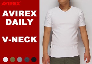 AVIREX[アヴィレックス] デイリー 無地 半袖 Vネック Ｔシャツ/6143501