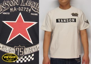 VANSON[バンソン] ワンスター Ｔシャツ/NVST-603/送料無料