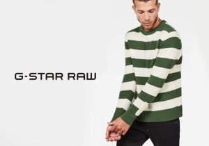 15400円を50%OFFセール G-STAR RAW[ジースターロウ] Doolin Stripe Knit ニットセーター/D10771-A758/送料無料