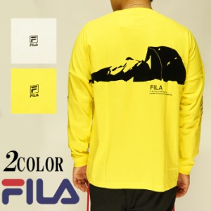 FILA フィラ ヘリテージ ボックスロゴ刺繍 バックアップリケ マウンテン ロングTシャツ ロンT メンズ FM9688/送料無料