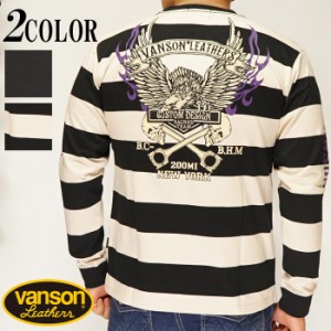 VANSON バンソン  イーグル スカルピストン ロングTシャツ tシャツ メンズ NVLT-916/送料無料