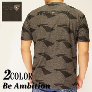 Be Ambition ビーアンビション 半袖 Tシャツ メンズ ユリ ワッペン＆ロゴ刺繍 T20104 送料無料