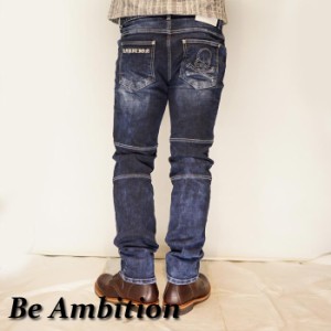 Be Ambition ビーアンビション ジーンズ デニム スカル エンボス加工 D20101 送料無料