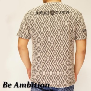 Be Ambition ビーアンビション 半袖 Tシャツ メンズ ユリ ワッペン＆ロゴ刺繍 T20105 送料無料