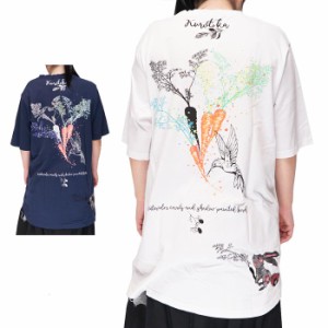 黒菟華 kurotoka 和柄 Tシャツ レディース チュニック 半袖 兎 参丸一 AL-759030 送料無料