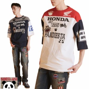 ホンダ Honda パンディエスタ PANDIESTA コラボ Tシャツ パンダ CT125 フットボール 和柄 523501 送料無料