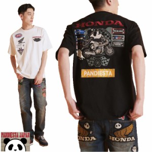 ホンダ Honda パンディエスタ PANDIESTA コラボ Tシャツ パンダ GB400TT 和柄 523502 送料無料