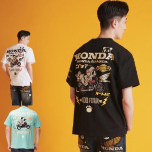 ホンダ Honda パンディエスタ PANDIESTA コラボ Tシャツ パンダ CB400FOUR 和柄 523508 送料無料