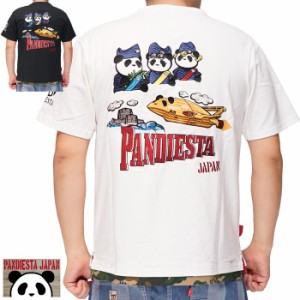 パンディエスタ PANDIESTA Tシャツ 半袖 パンダ スペースシップ メンズ 和柄 523857 送料無料