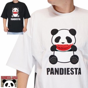 パンディエスタ PANDIESTA Tシャツ 半袖 パンダ ビッグサイズ スイカ大好きパンダ メンズ 和柄 554107 送料無料