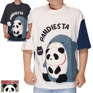 パンディエスタ PANDIESTA Tシャツ 半袖 パンダ ビッグサイズ 着ぐるみサメパンダ メンズ 和柄 554750 送料無料