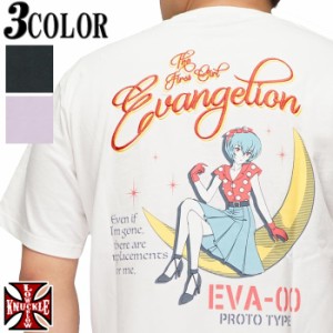 エヴァンゲリオン Evangelion ローブロー コラボ 綾波 レイ ピンナップガール 三日月 刺繍 Tシャツ 半袖 メンズ 551360 送料無料