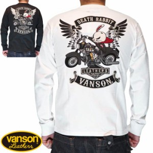 VANSON バンソン × クローズ × WORST T.F.O.A コラボ ロング Tシャツ メンズ デスラビット 刺繍 CRV-2402 送料無料