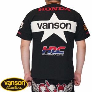 VANSON バンソン ホンダ HONDA コラボ Tシャツ 半袖 メンズ HRV-2405 送料無料