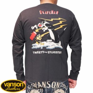 VANSON バンソン ルーニー テューンズ コラボ LOONEY TUNES 刺繍 ロングTシャツ トゥイーティ シルベスター メンズ LTB-2315 送料無料