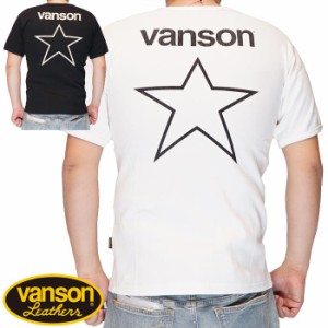 VANSON バンソン Tシャツ 半袖 メンズ 刺繍 テレコ ワンスター NVST-2408 送料無料