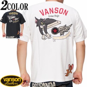 VANSON バンソン トムとジェリー コラボ Tシャツ 半袖 メンズ TJV-2216 送料無料