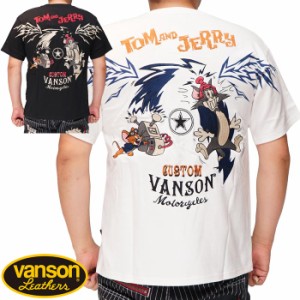 VANSON バンソン トムとジェリー コラボ Tシャツ 半袖 メンズ TJV-2319 送料無料