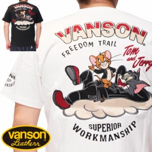 VANSON バンソン トムとジェリー コラボ Tシャツ 半袖 メンズ TTJV-2326 送料無料