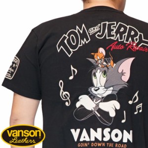 VANSON バンソン トムとジェリー コラボ Tシャツ 半袖 メンズ TJV-2413 送料無料