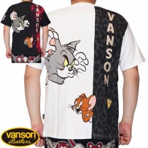 VANSON バンソン トムとジェリー コラボ Tシャツ 半袖 メンズ TJV-2419 送料無料