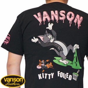 VANSON バンソン トムとジェリー コラボ Tシャツ 半袖 メンズ TTJV-2427 送料無料