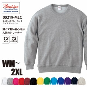 8.4オンス クルーネックライトトレーナー#00219-MLC(WM〜2XL) メンズ レディース swet