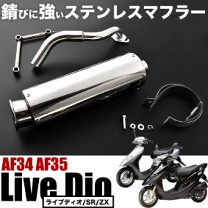 重低音サウンド ステンレス マフラー AF34 AF35 ライブディオ  ライブディオ ZX/SR LiveDio