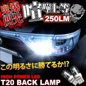 鬼爆閃光 RF3/4 ステップワゴン前期 CREE T20 LEDバック球 2個 250LM