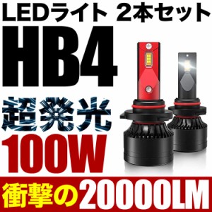 100W HB4 LED フォグ UZJ200 ランドクルーザー 前期 2個セット 12V 20000ルーメン 6000ケルビン