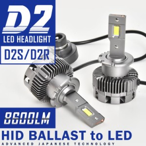 トラック用 D2S D2R LEDヘッドライト ロービーム 2個セット 8600LM 6000K ホワイト発光 24V対応 